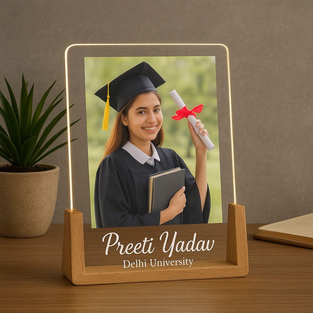Customized Graduation Photo Acrylic LED Frame Plaque - 4