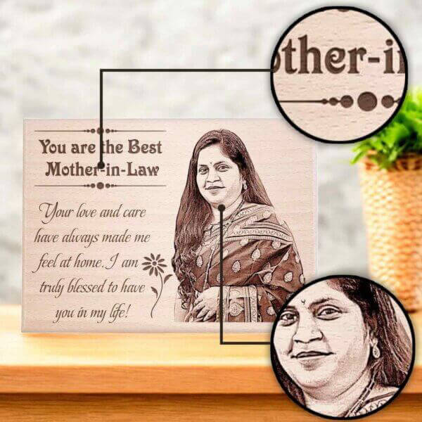Personalized Wooden Frame for Mother-in-Law - 3