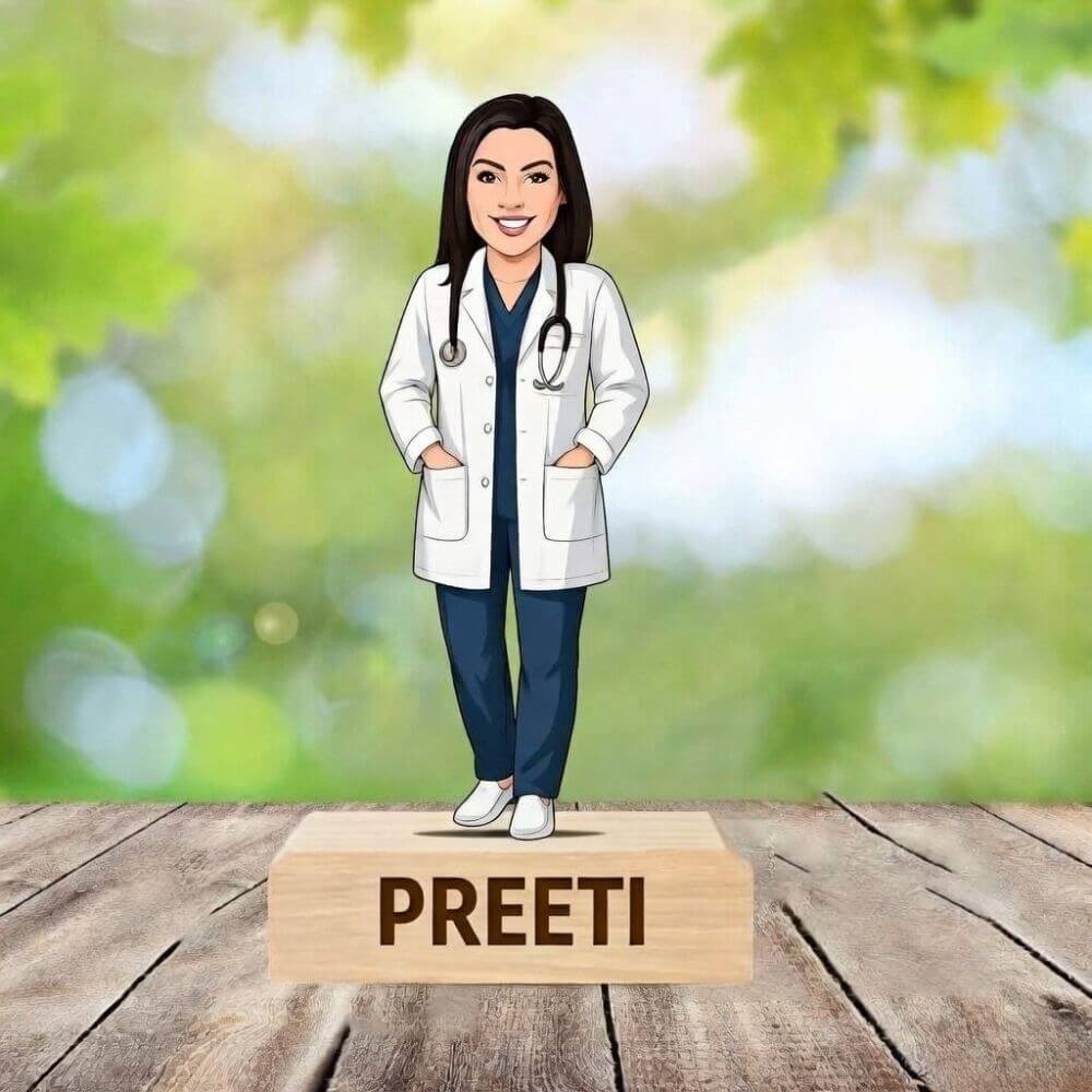 Custom Doctor Wooden Standee Caricature - 2