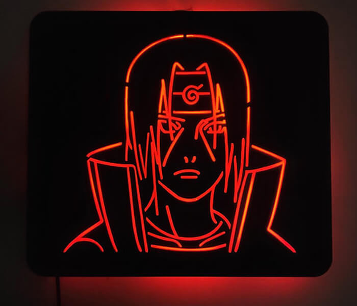 Itachi Uchiha Naruto Wall Hanging LED Frame - 3