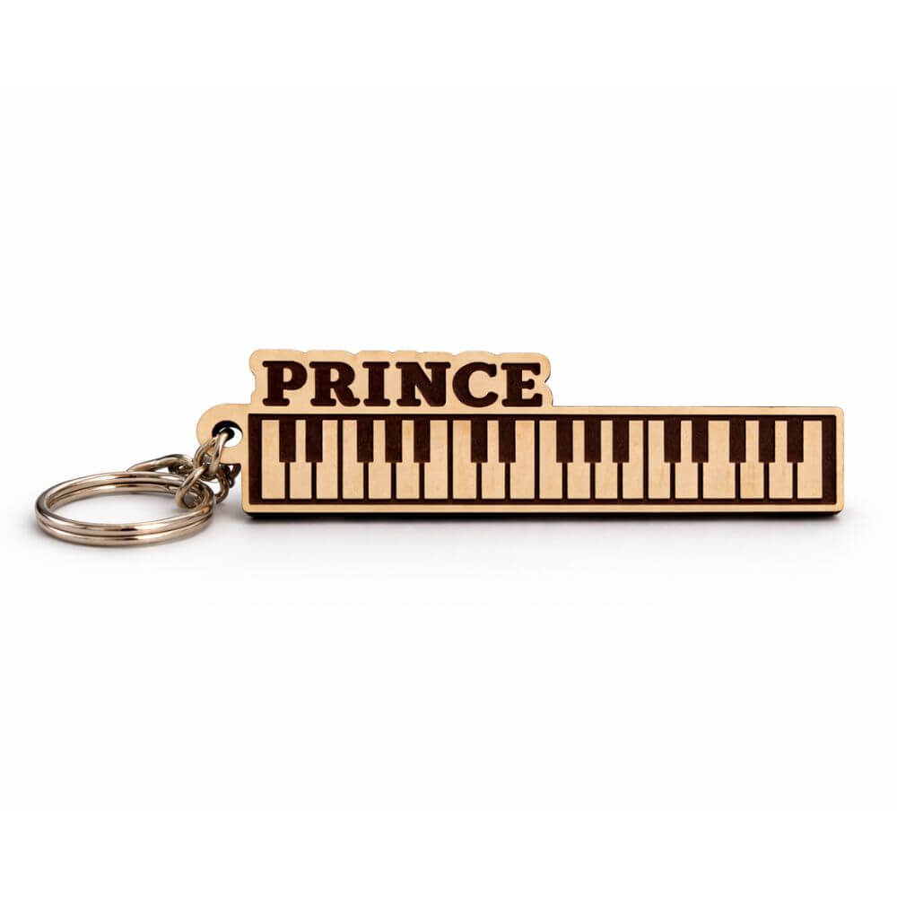 Wooden Piano Keychain with Name - 3