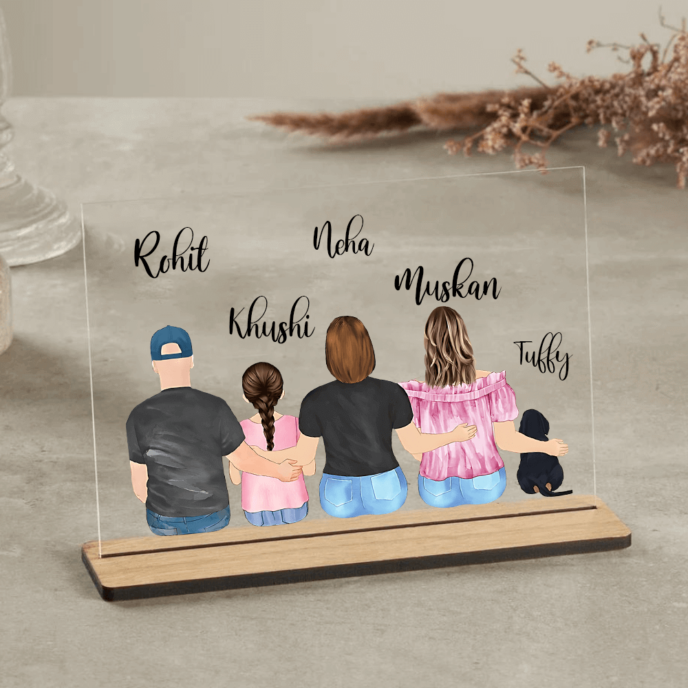 Customized table Top Plaque For Family - 2
