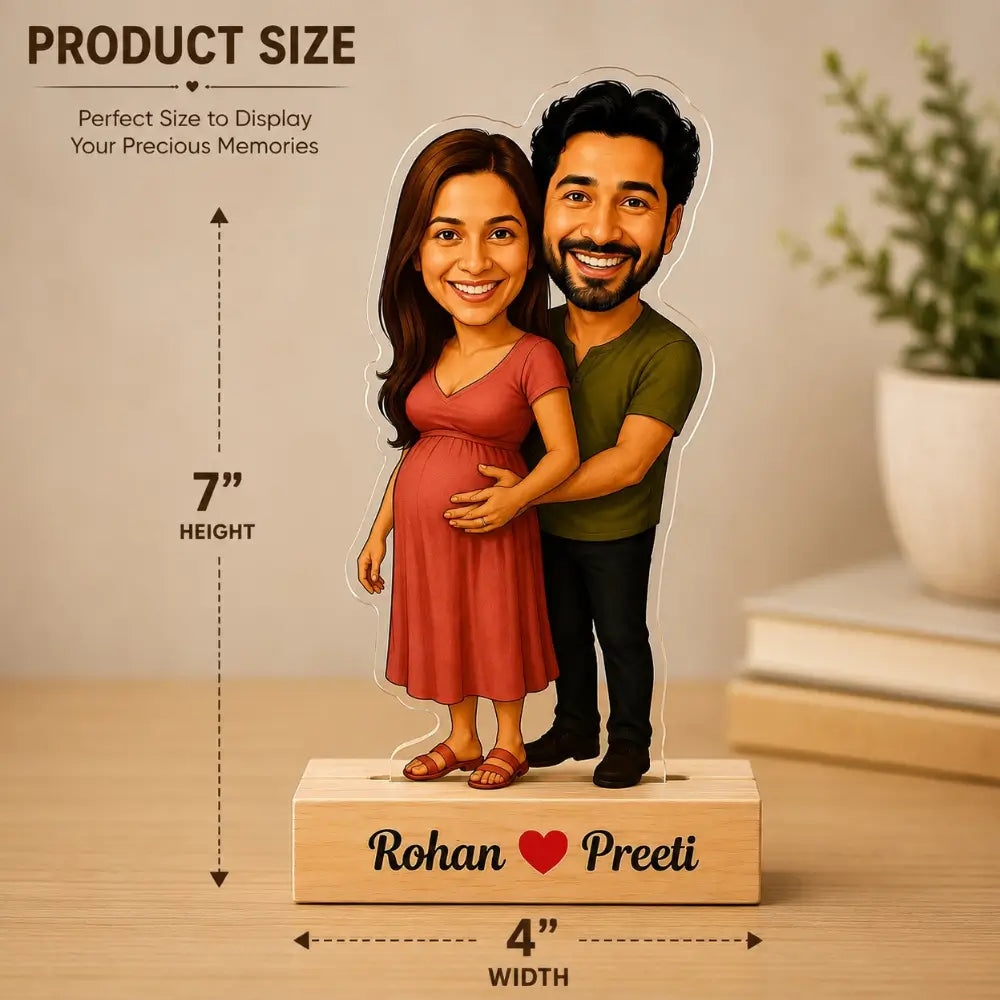Customized Pregnancy Celebration Caricature