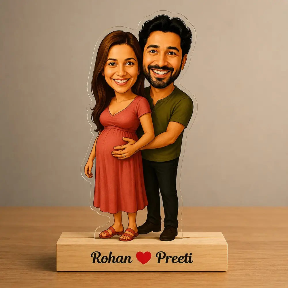 Customized Pregnancy Celebration Caricature