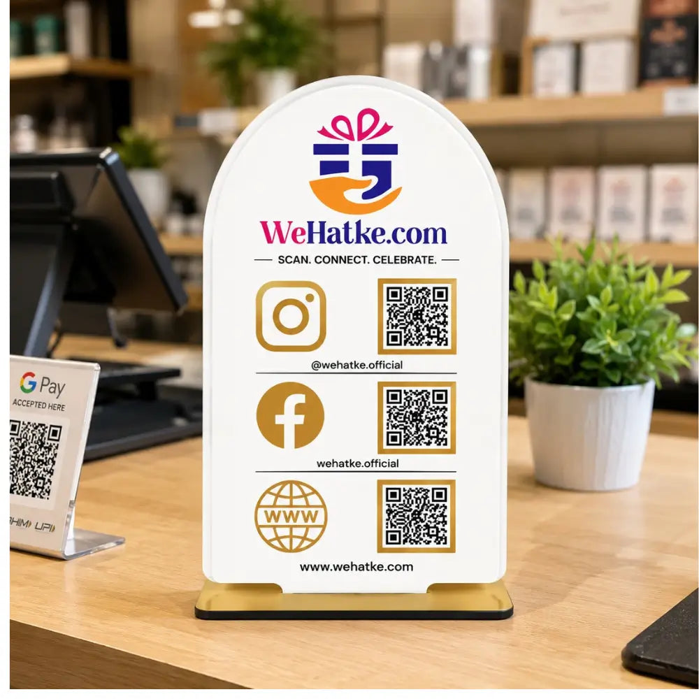Custom Branding QR Code Stand for Business