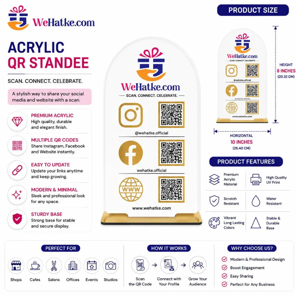 Custom Branding QR Code Stand for Business