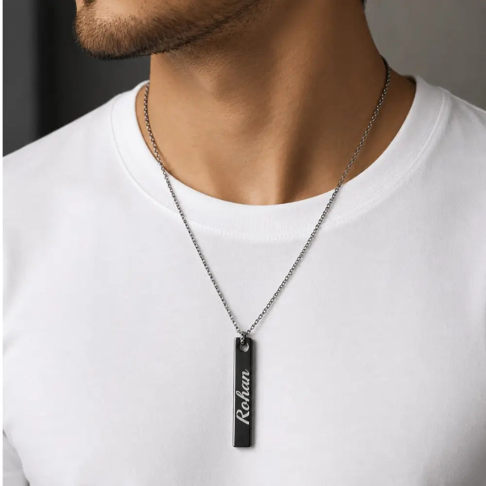 Personalized Name Engrave Metal Necklace
