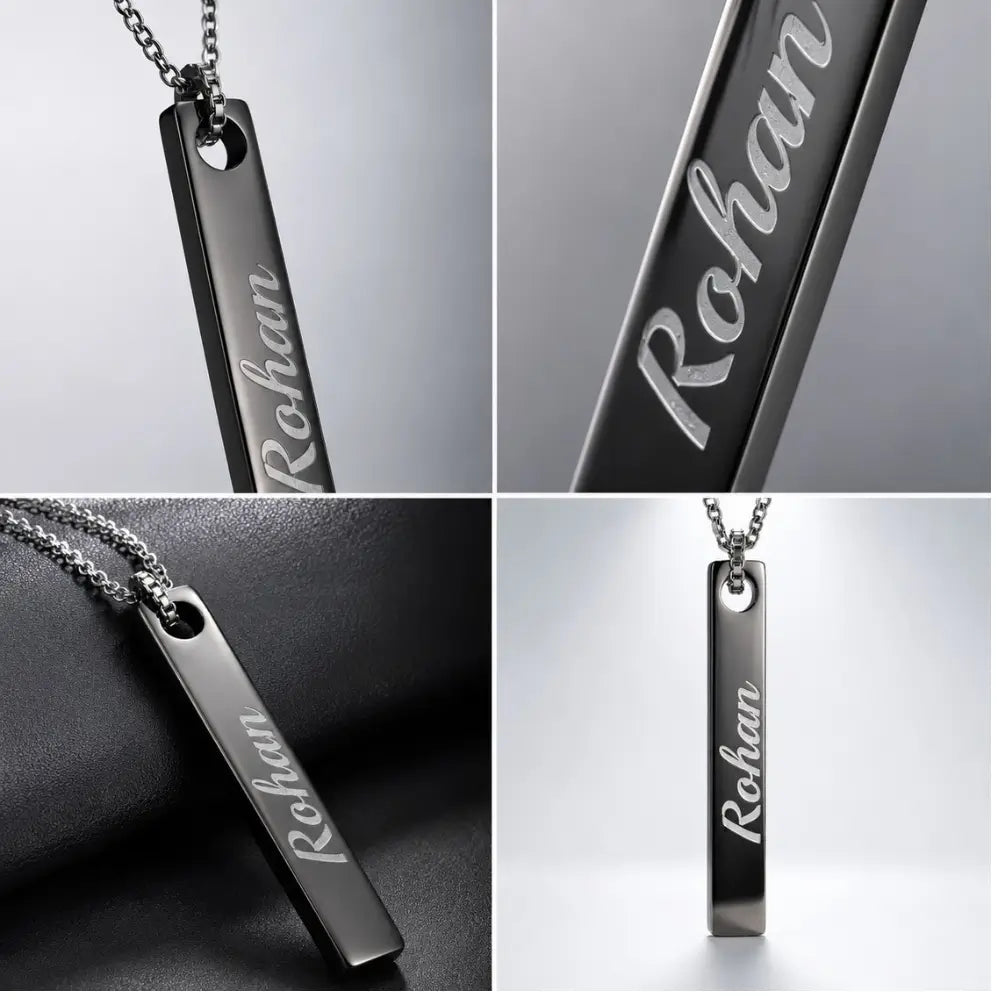 Personalized Name Engrave Metal Necklace