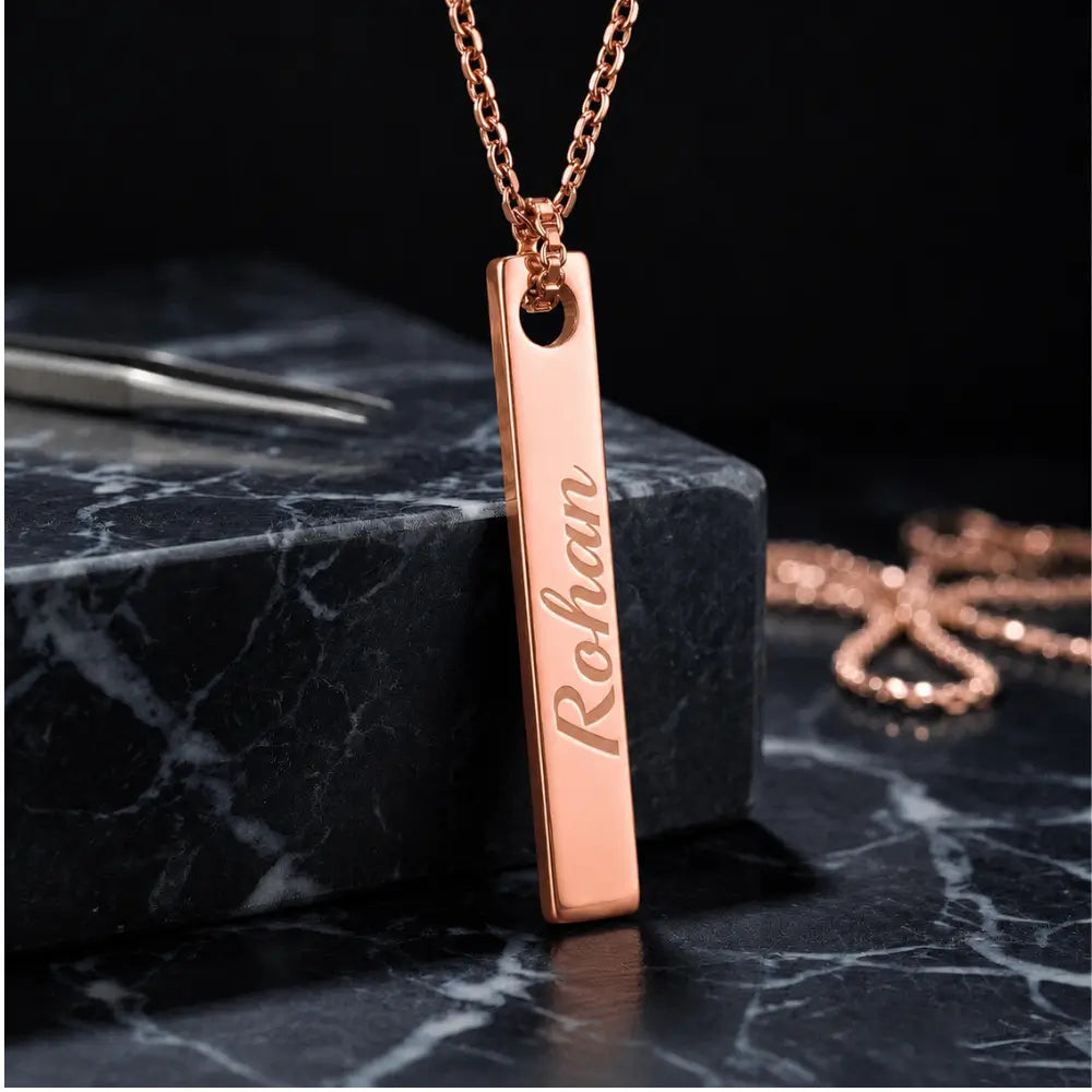 Personalized Name Engrave Metal Necklace