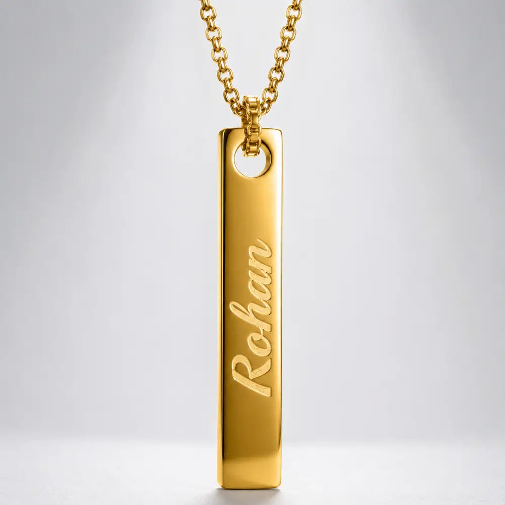 Personalized Name Engrave Metal Necklace