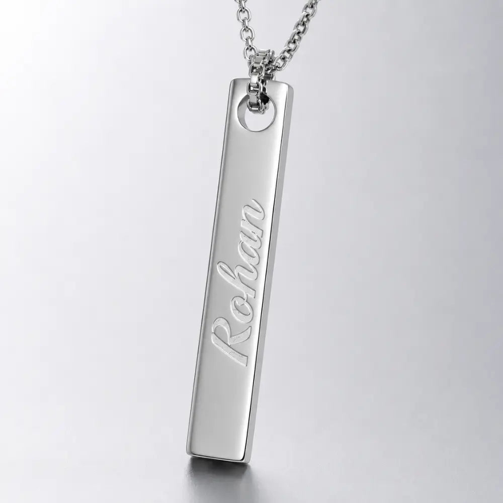 Personalized Name Engrave Metal Necklace