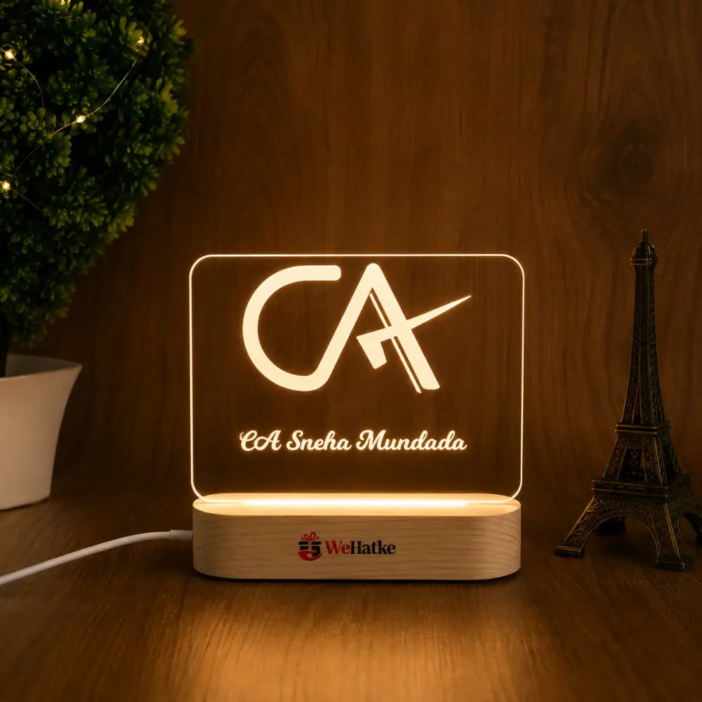Customized 3D illusion lamp for Charted accountant ( CA )