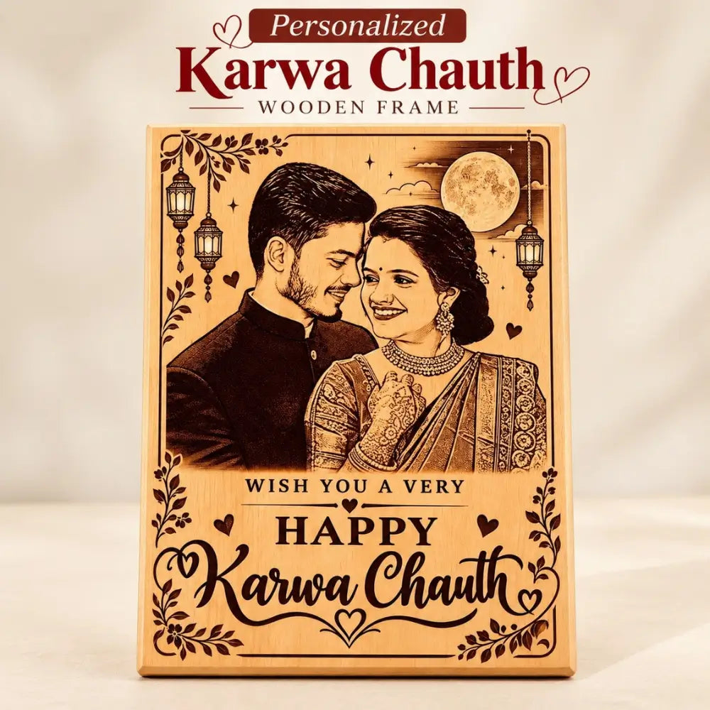 Custom Couple Photo Engraved Gift for Husband Wife.