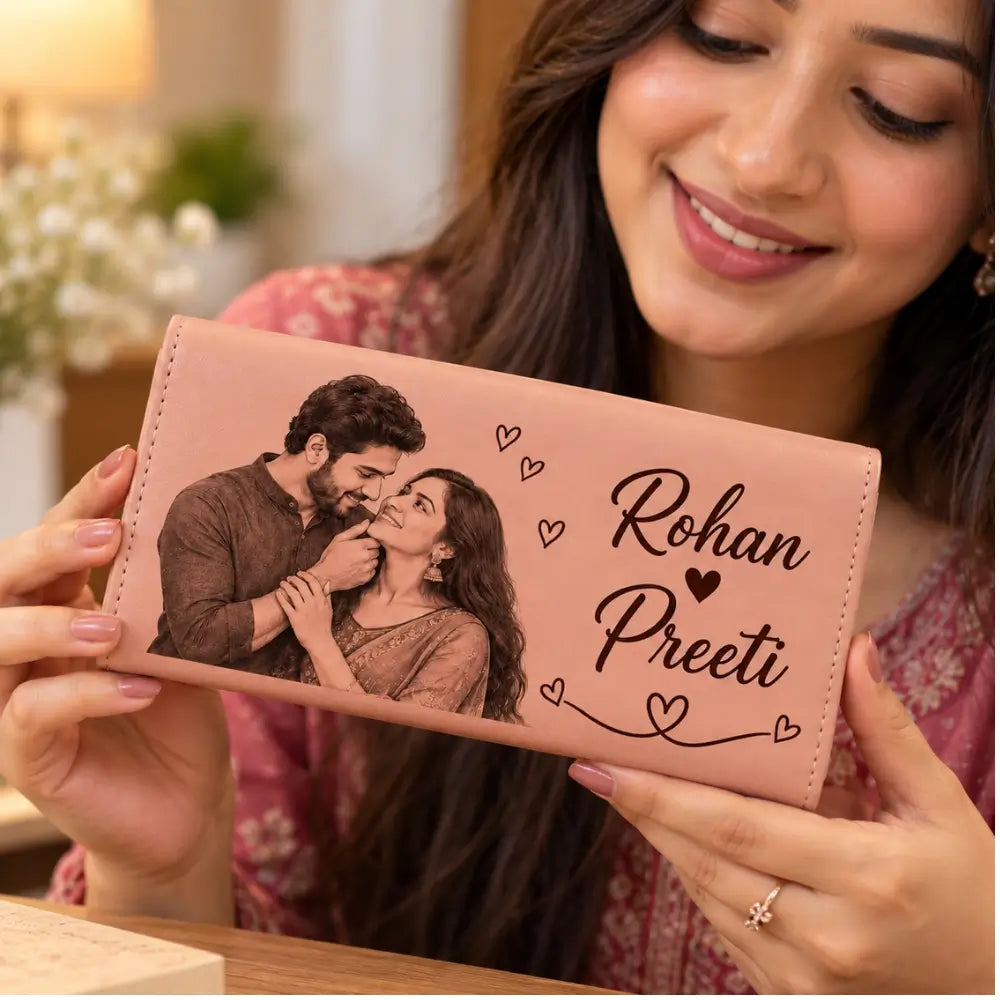 Personalized Couple Wallet with Photo & Names