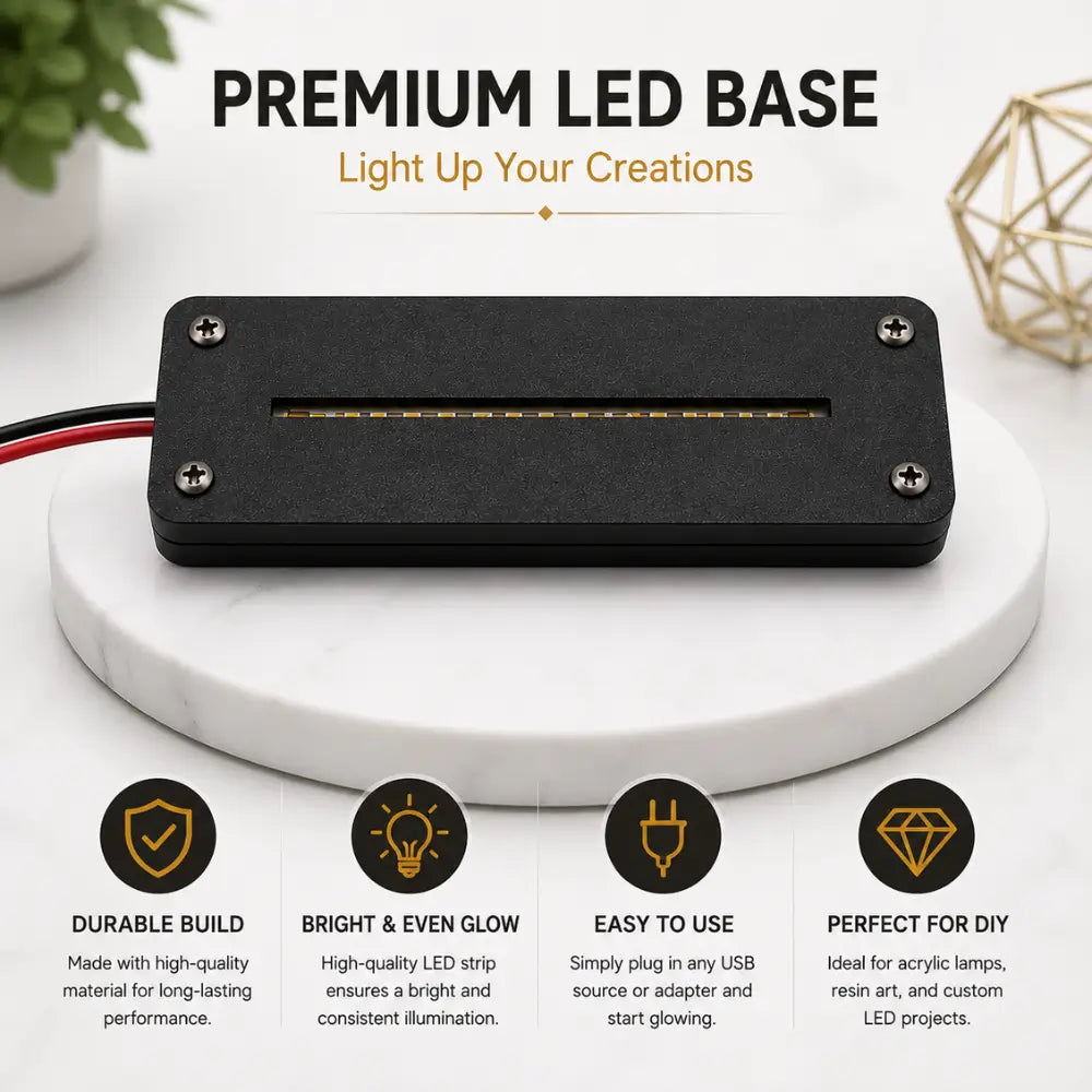 Premium MDF LED Lamp Base for Acrylic Lamps
