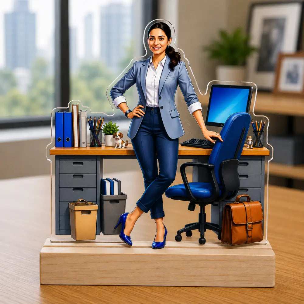 Personalized Professional Woman Caricature Standee |