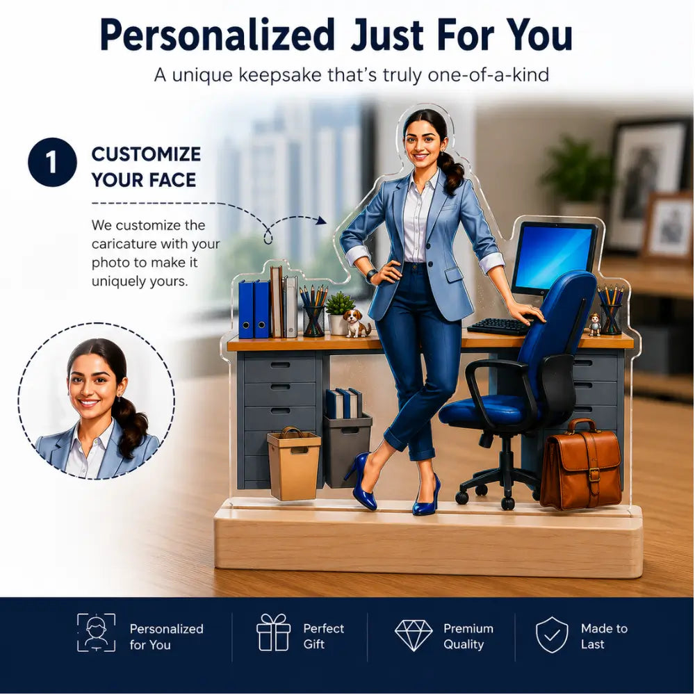 Personalized Professional Woman Caricature Standee |