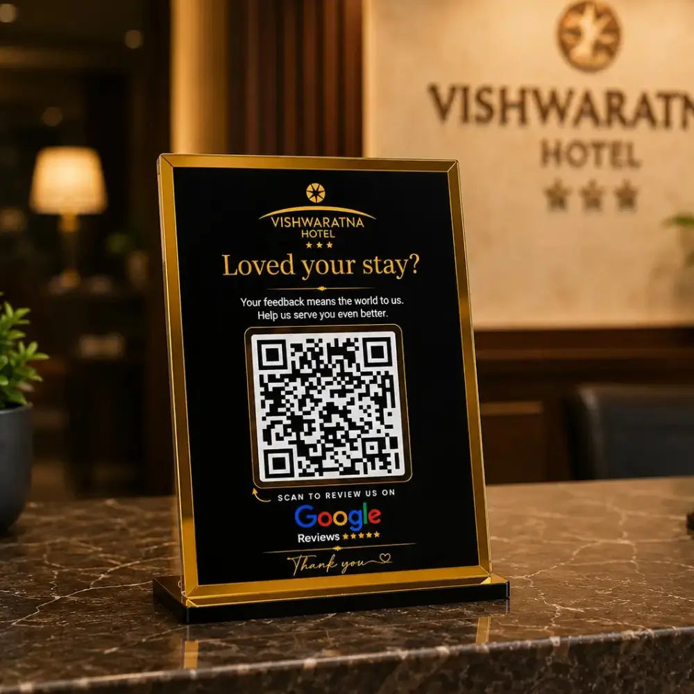 Custom Google Review QR Standee |