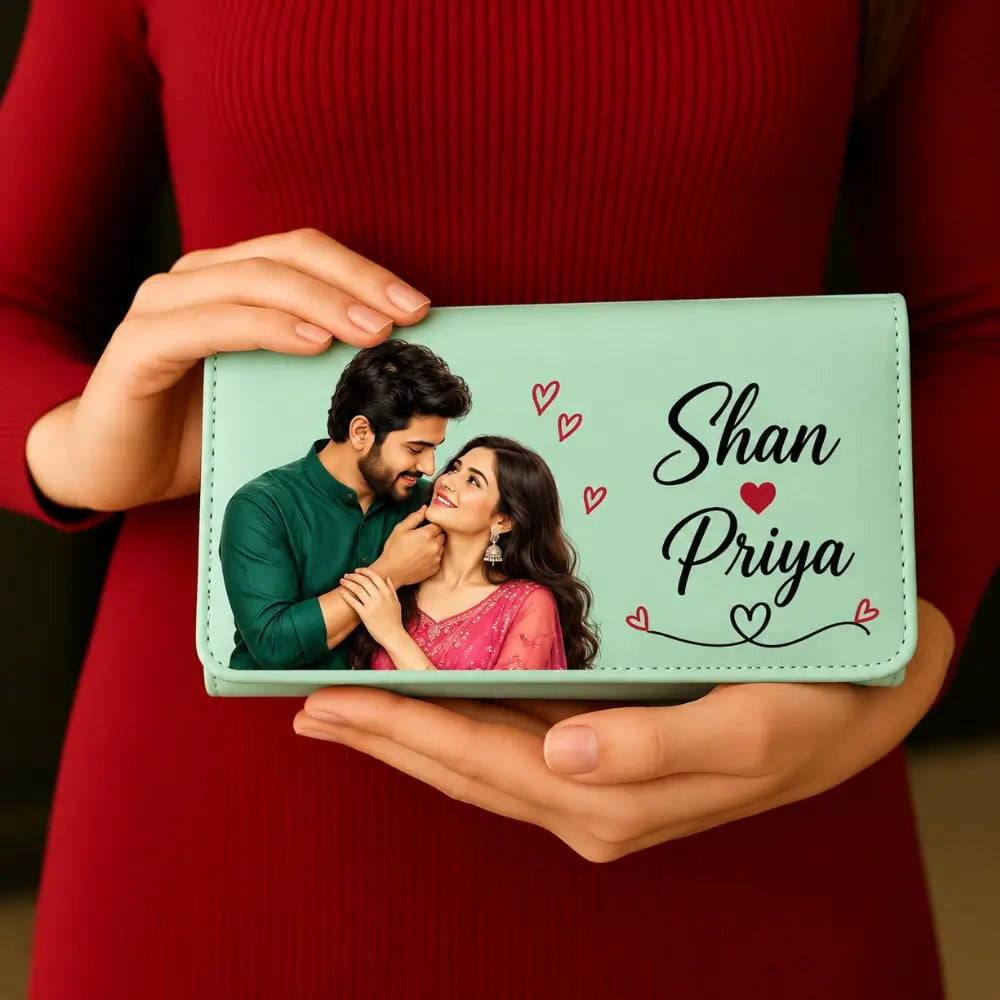 Personalized Couple Wallet with Photo & Names
