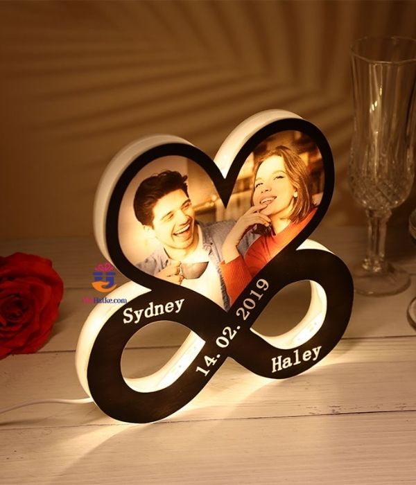 Customized Infinity Love with Heart Photo - 2