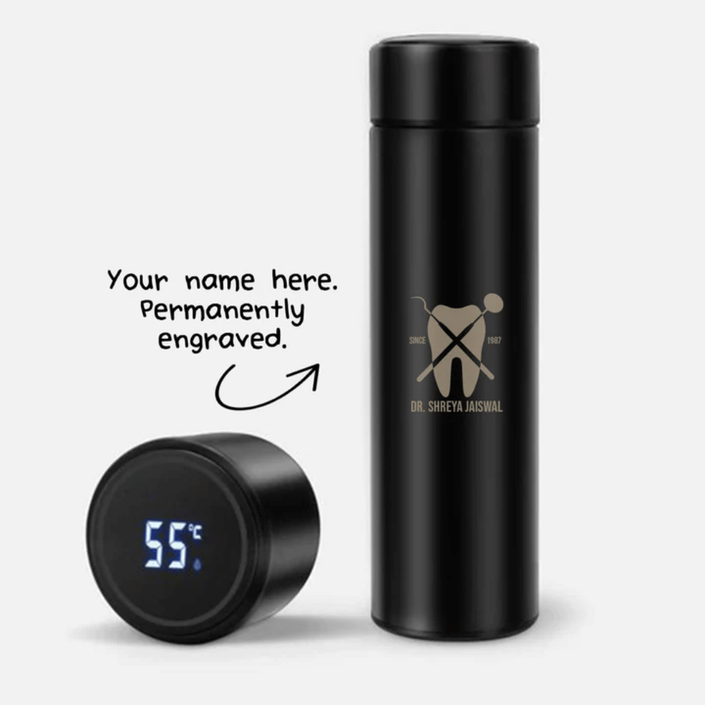 Personalised Dentist Equipment Art Temperature Bottle  500ML