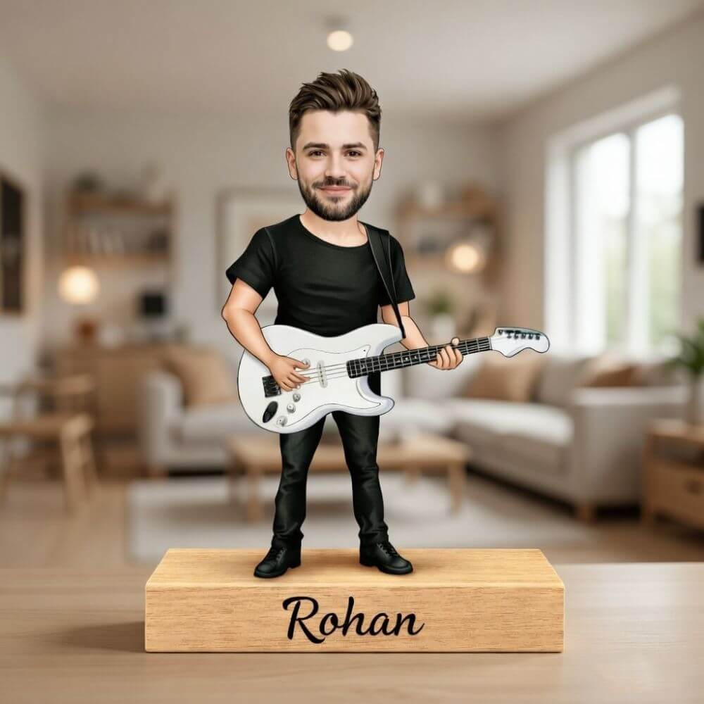 Customized Caricature For Guitarist