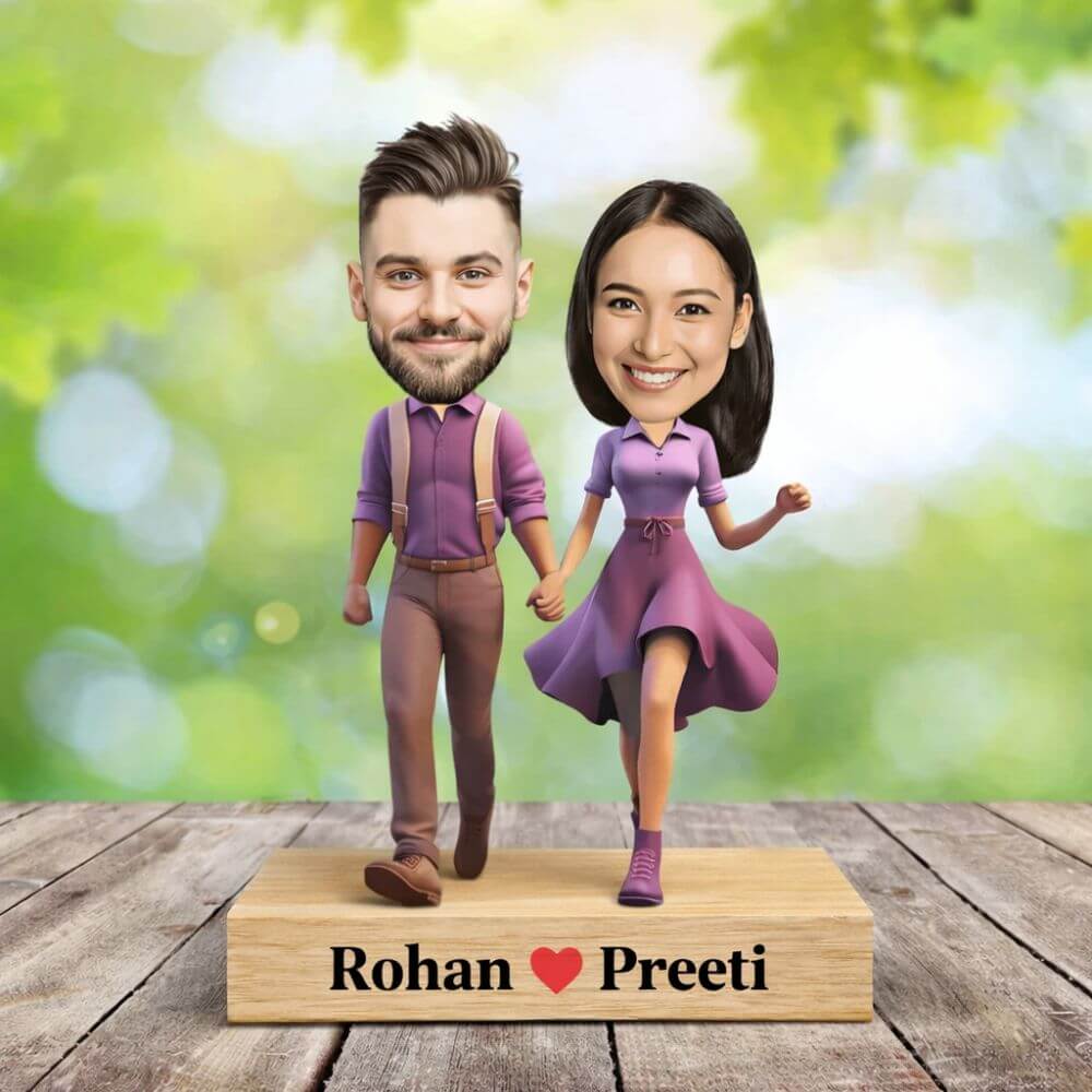Couple Caricature Table Top - 3