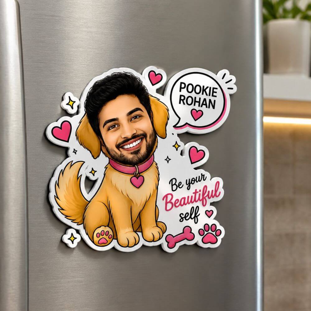 Personalized Funny Face Fridge Magnet - 4
