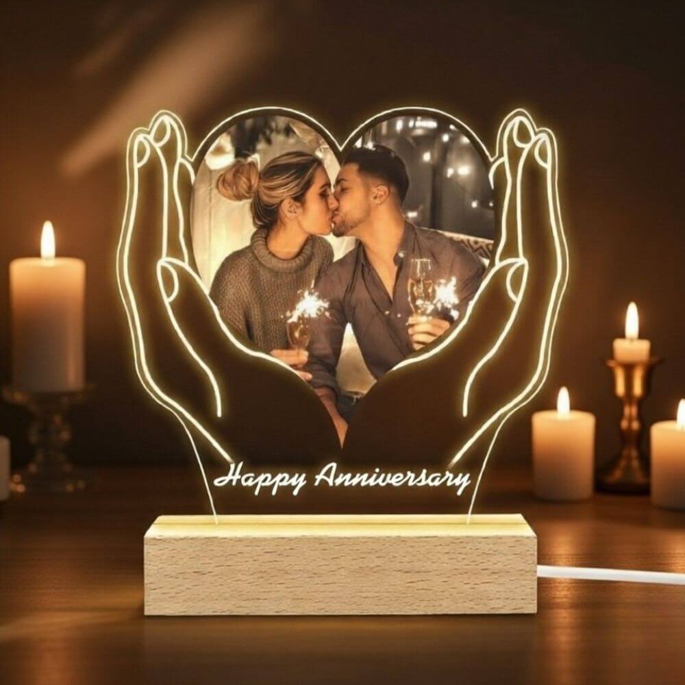Heart-Hand 3D Photo Lamp - 2