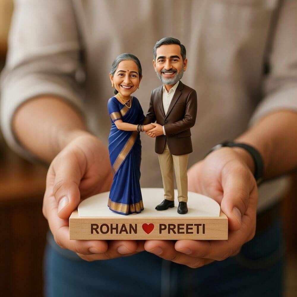 Personalized Parents Caricature Standee with Names - 2