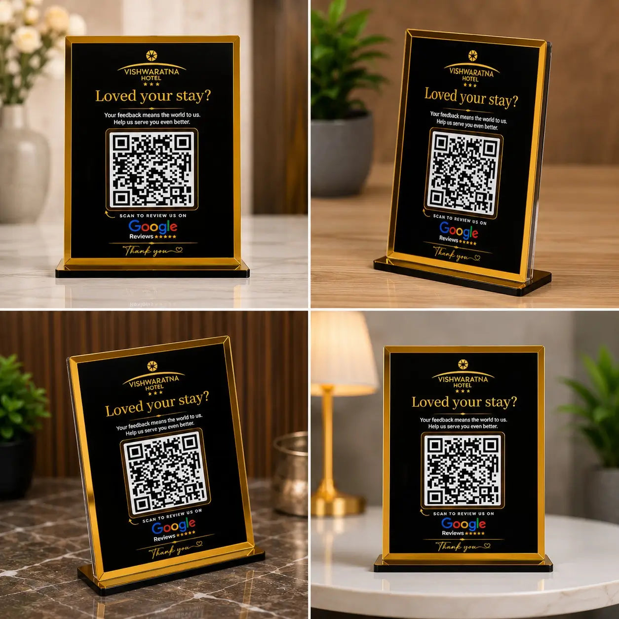 Custom Google Review QR Standee |