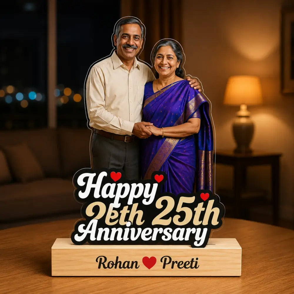 Custom 25th Anniversary Couple Caricature
