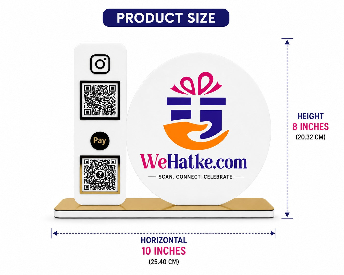 Custom Acrylic QR Code Stand with Logo for Shops & Cafes