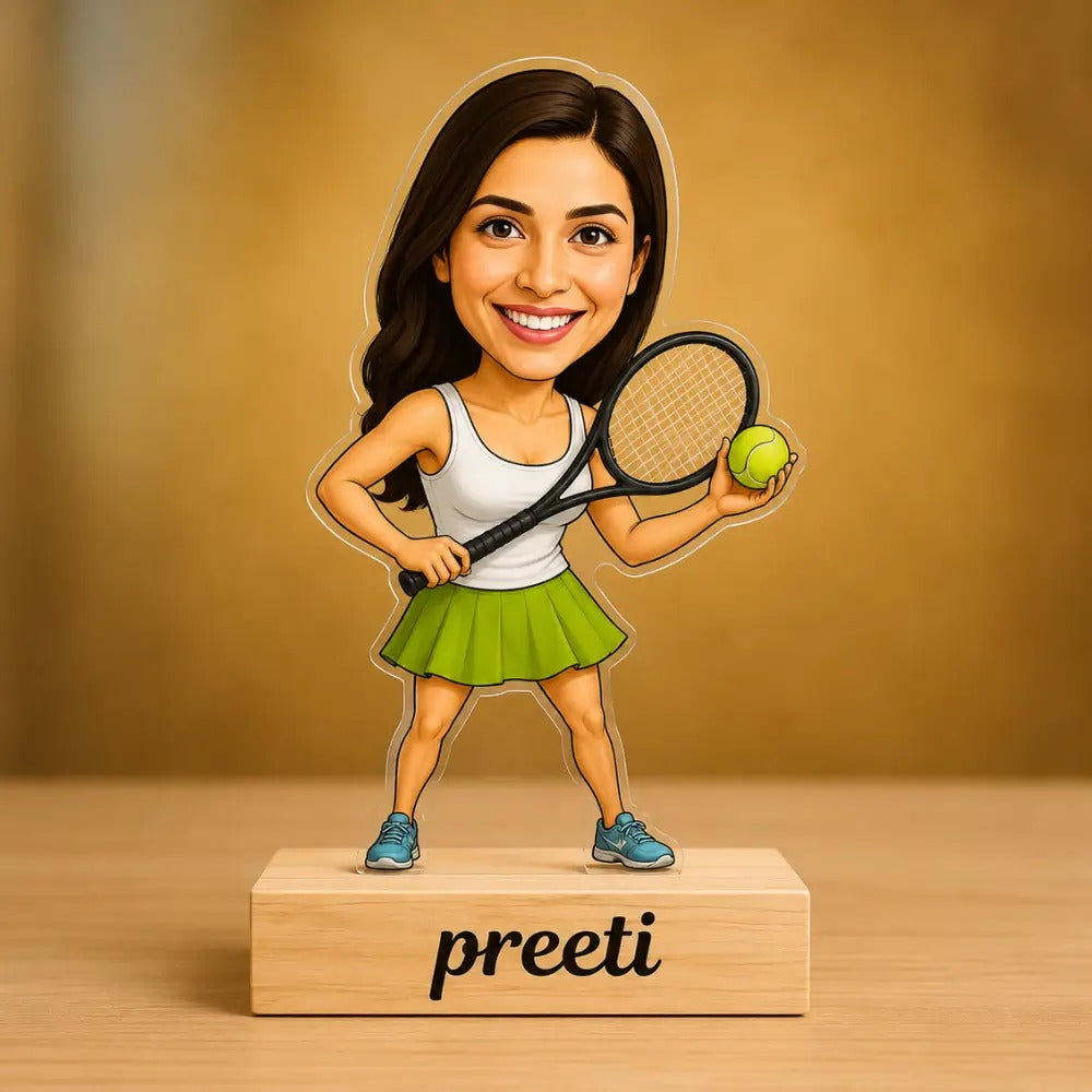 Customized Tennis Player Caricature Standee