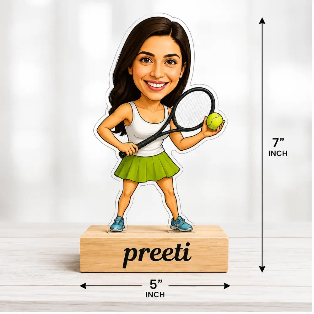 Customized Tennis Player Caricature Standee