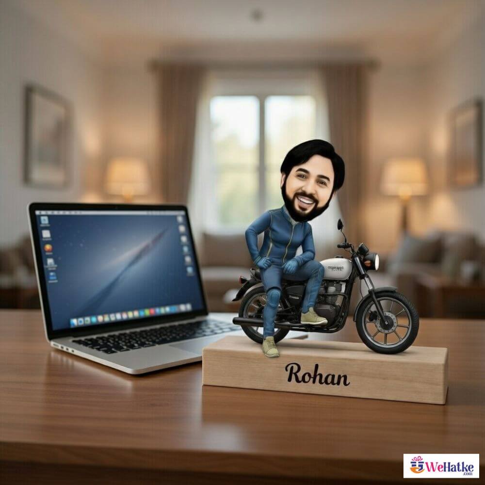 Customized Caricature with Bike for Bike Rider - 3