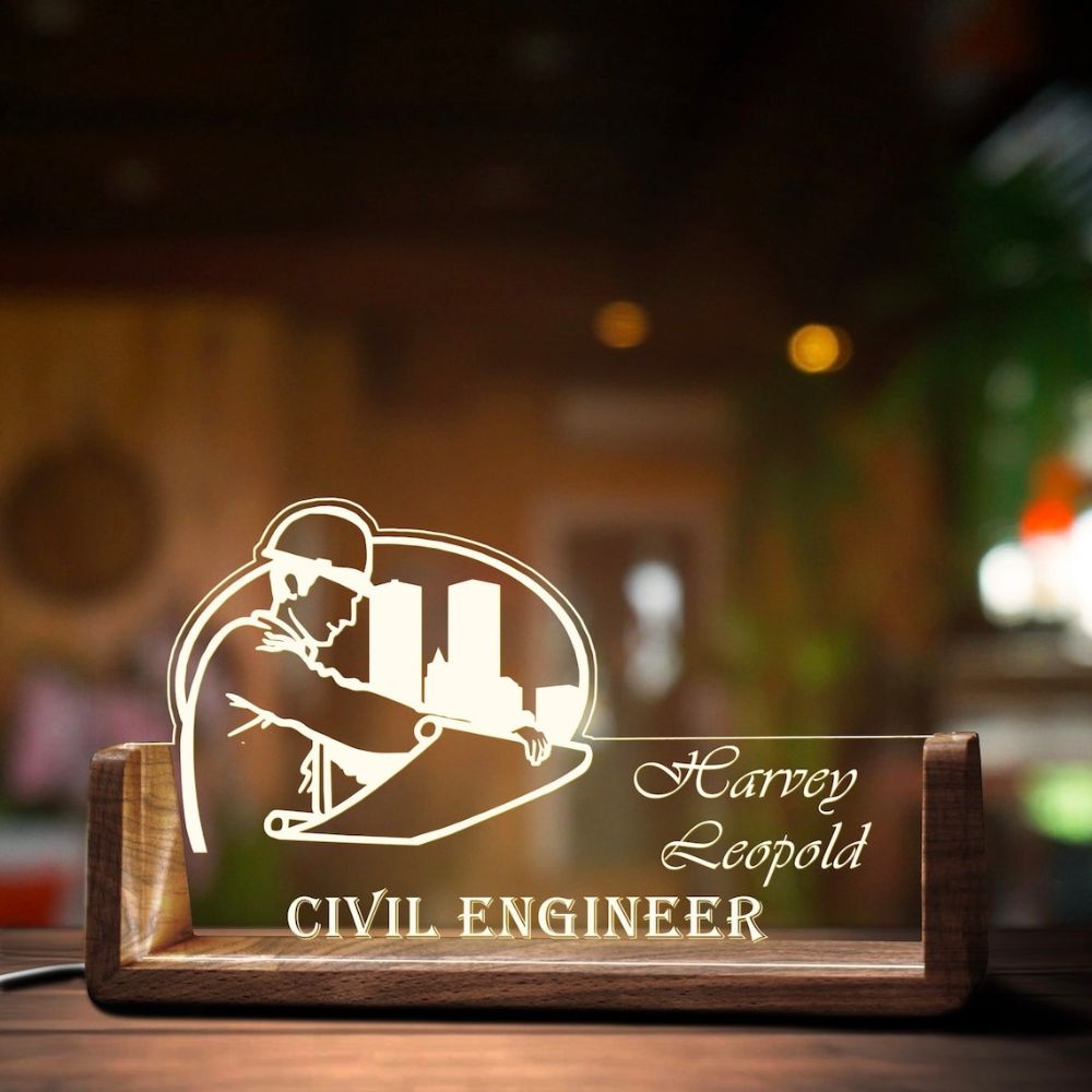 Customized Civil Engineer Desk Name Plate - 3