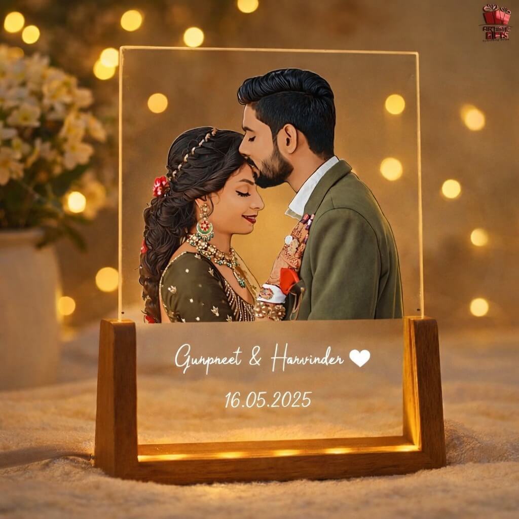 Photo Acrylic Lamp for Couple Anniversary Gift - 2