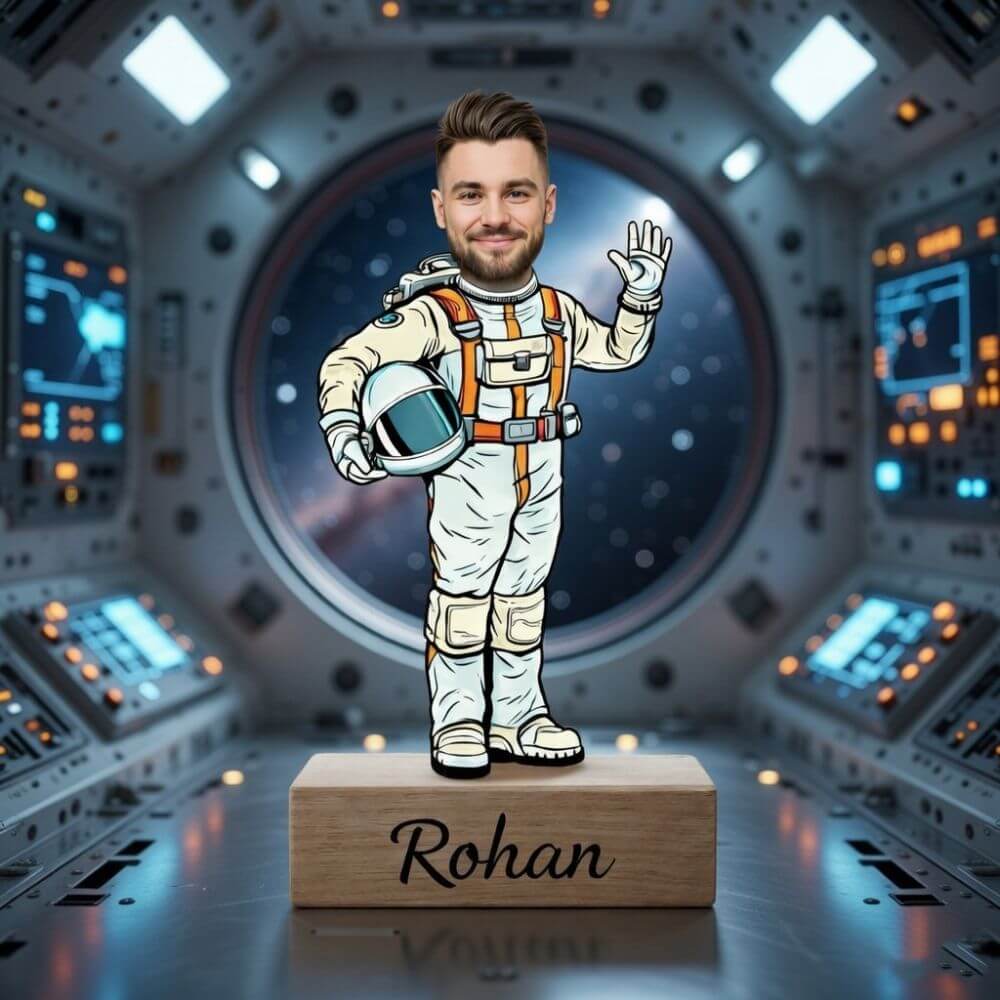 Personalized astronaut Caricature