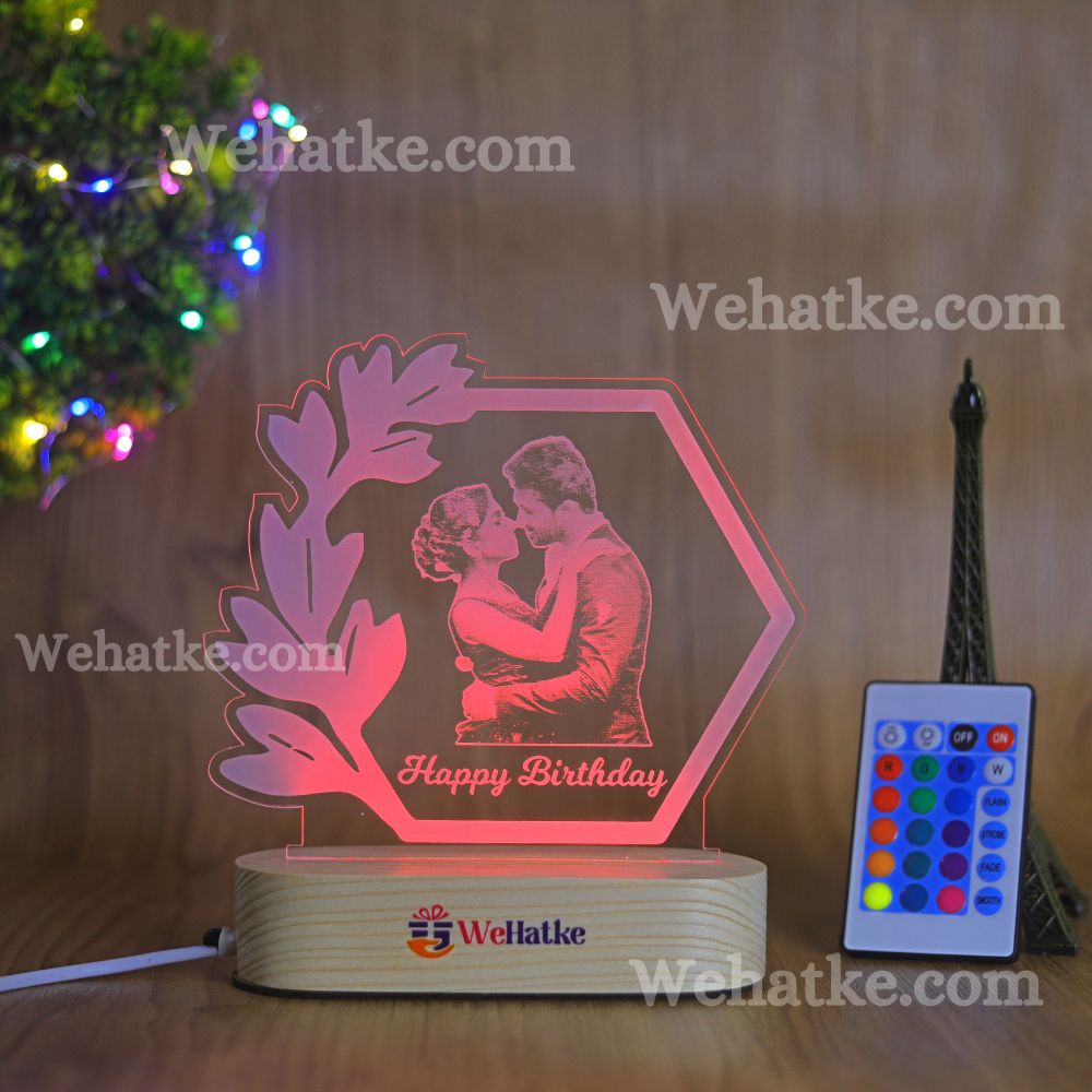 Personalized Leaf 3D illusion Lamp Gift - 4