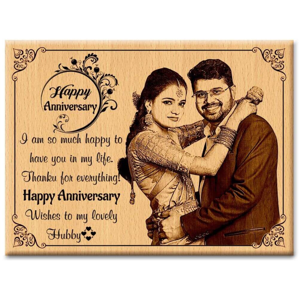 Wooden Plaque for 1st Anniversary Gift