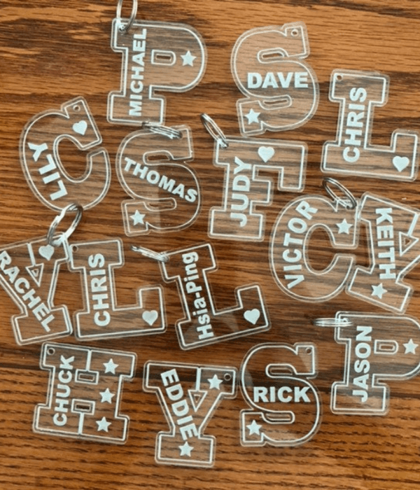 Customized Acrylic name keychain - 3