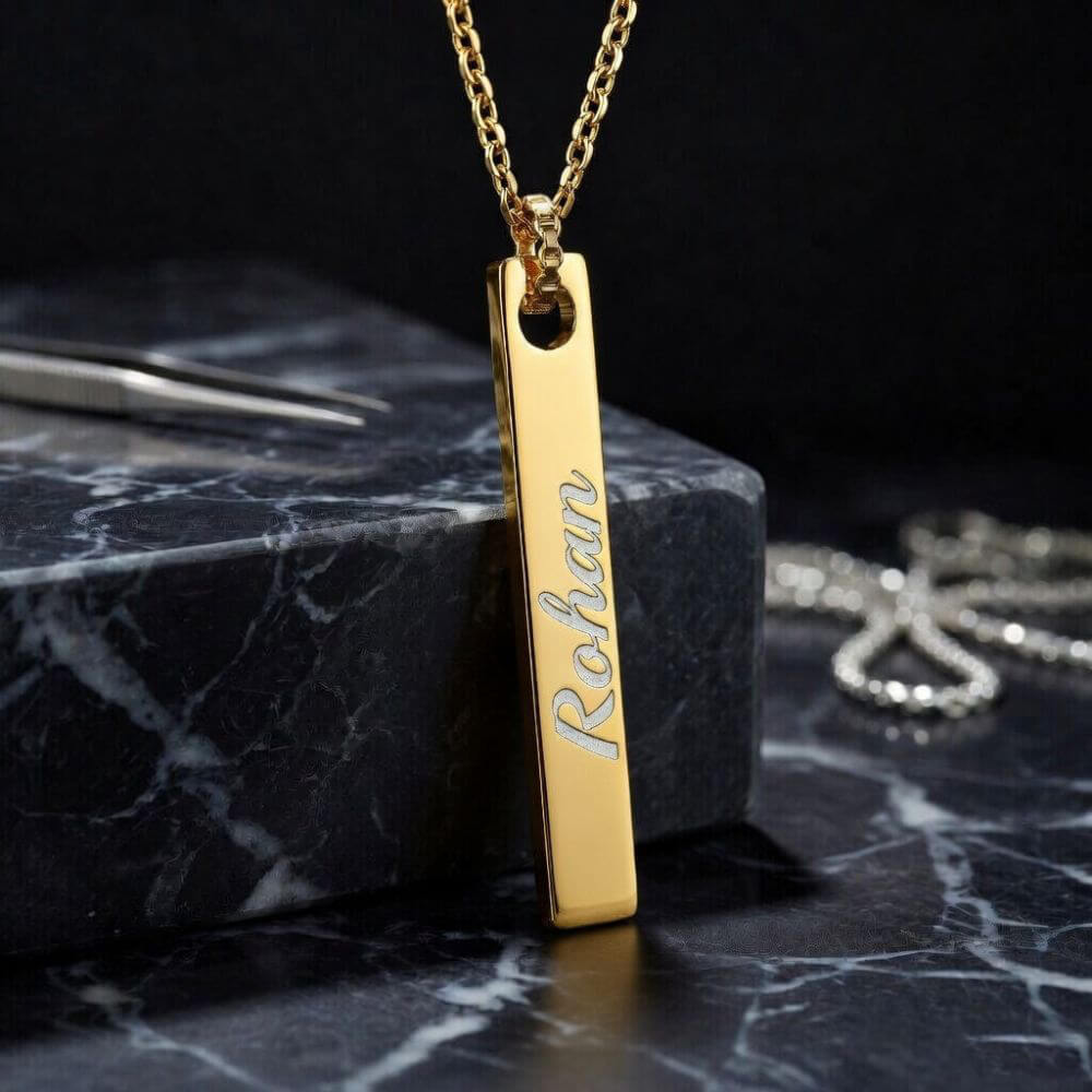 Personalized Name Engrave Metal Necklace - 3