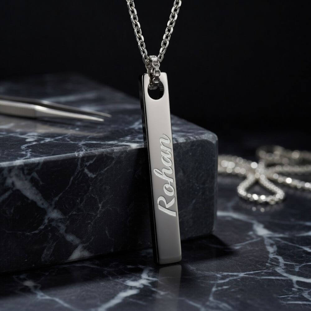 Personalized Name Engrave Metal Necklace - 5