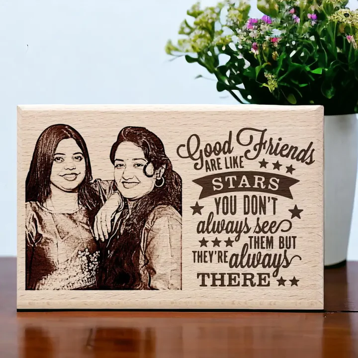 Custom Engraved Wooden Photo Frame.