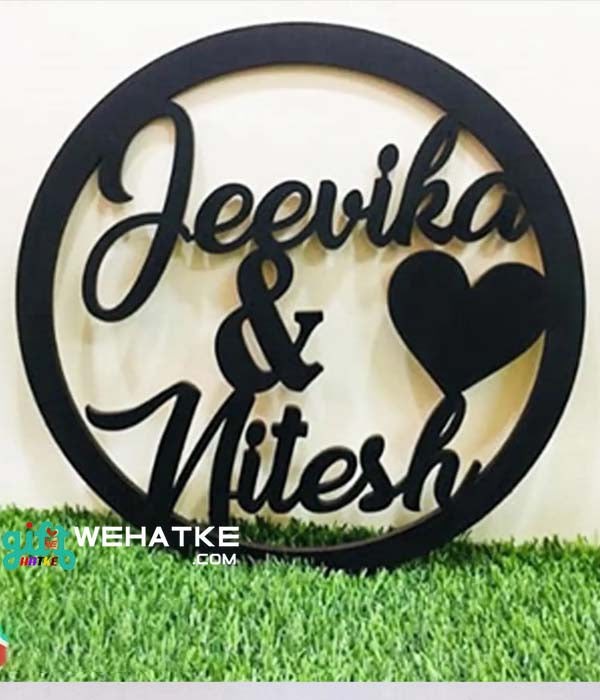 Customized Round shape wall hanger with text