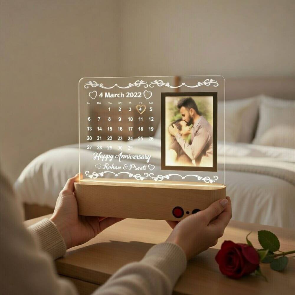 Wedding  Anniversary Calendar With battery & C-type USB Charging - 3