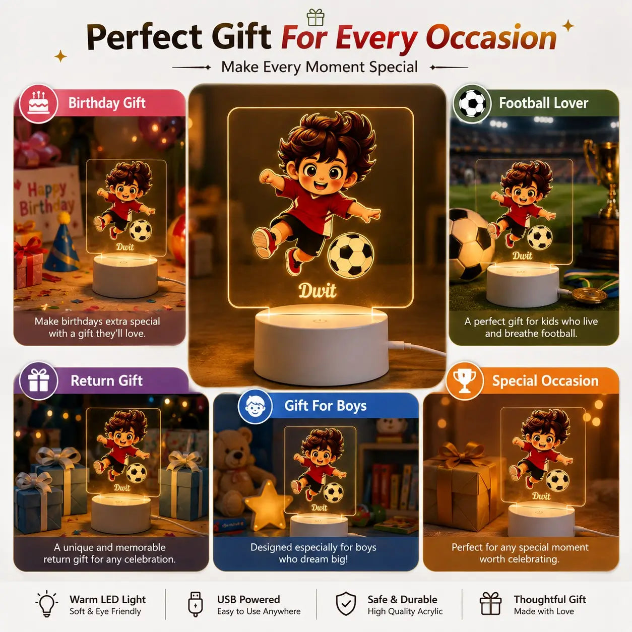 Unique Football Gift for Kids & Football Lovers .