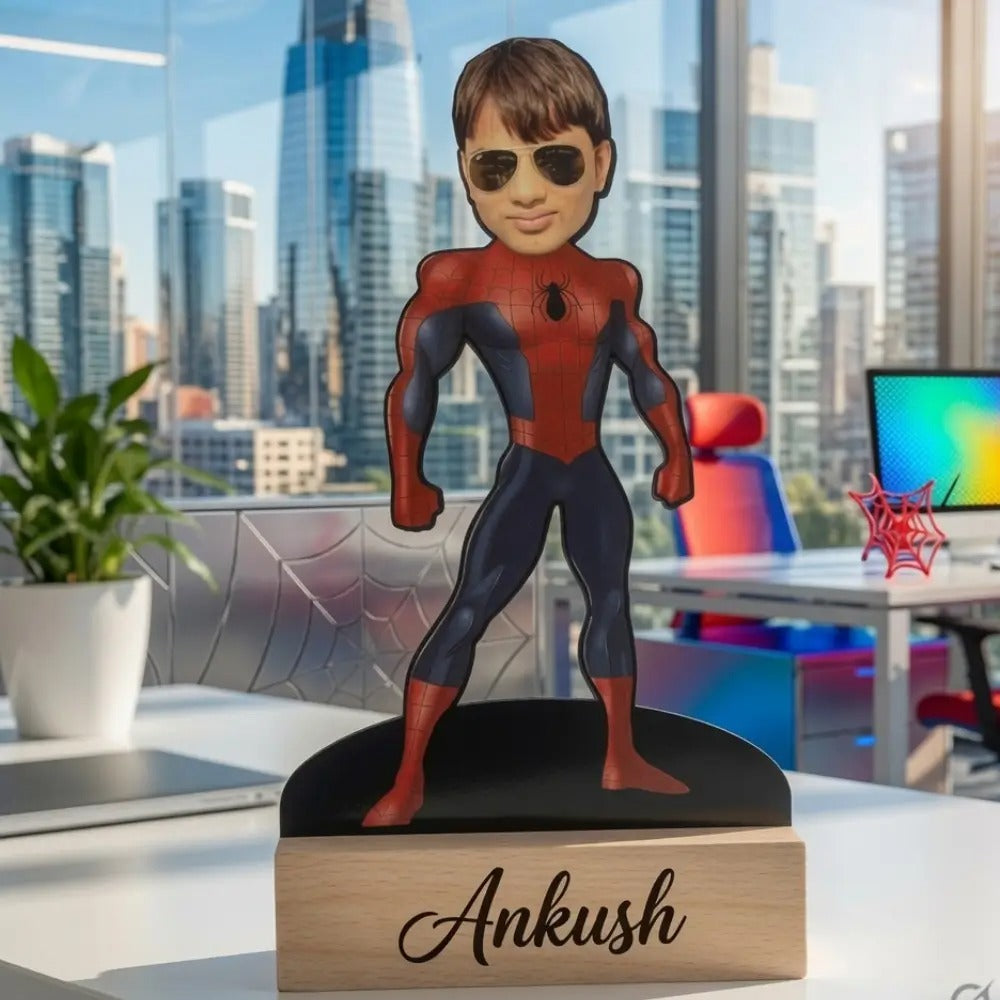 Personalized Spider-Man Caricature Standee