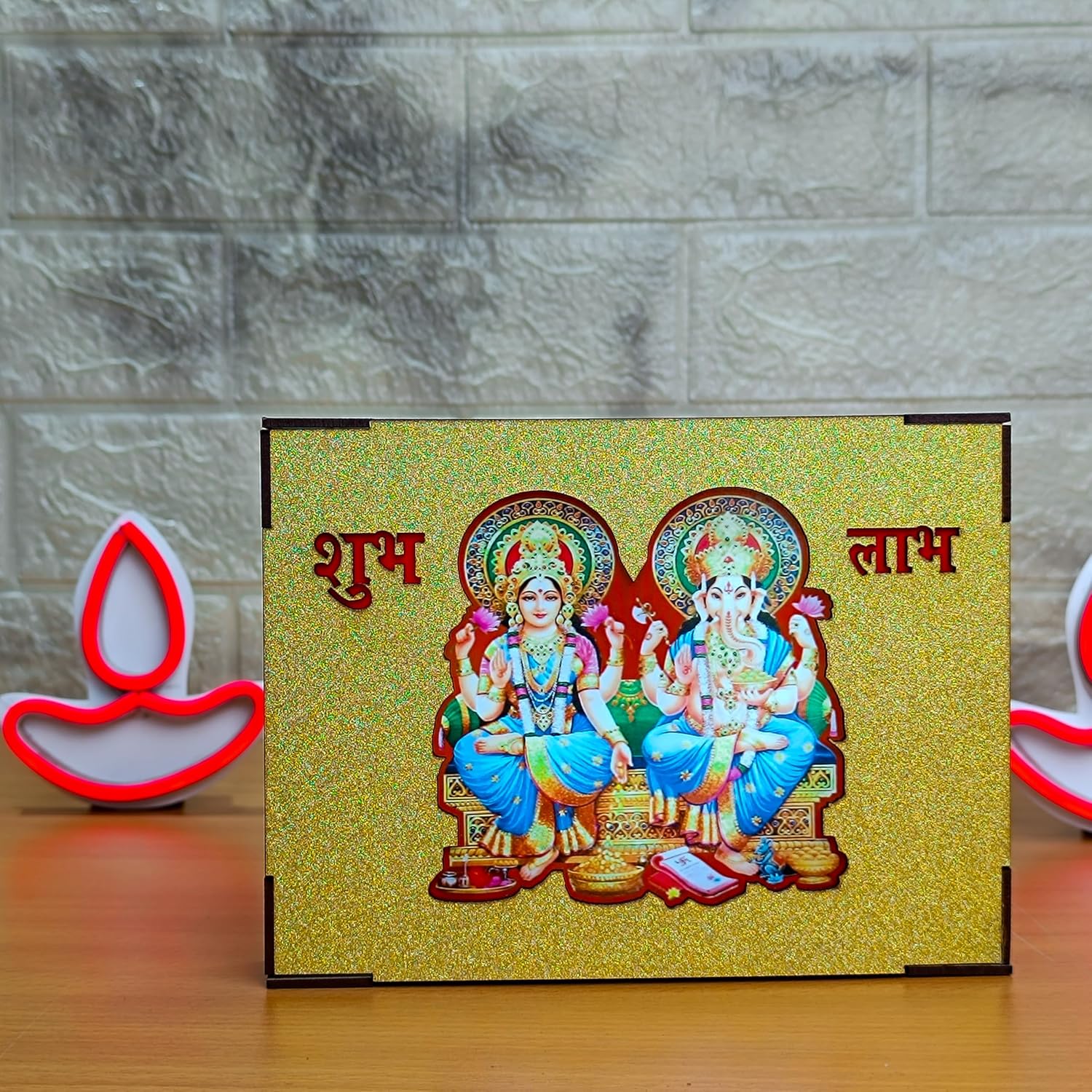 Laxmi Ganesh Lamp Box With Battery - 5